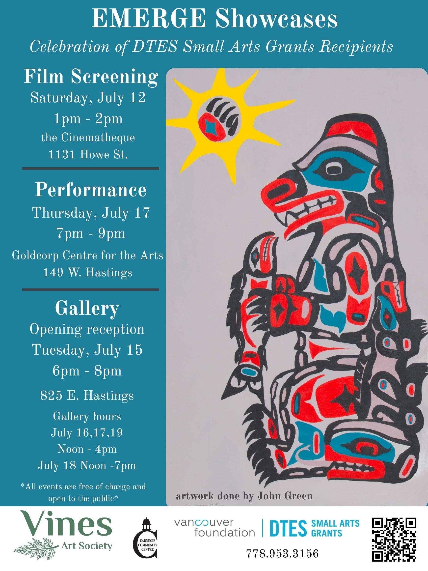 Emerge Showcases - Celebratin of DTES Small Arts Grants Recipients